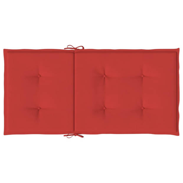 The Living Store Stoelkussens - Oxford Stof - 100 x 50 x 3 cm - Rood