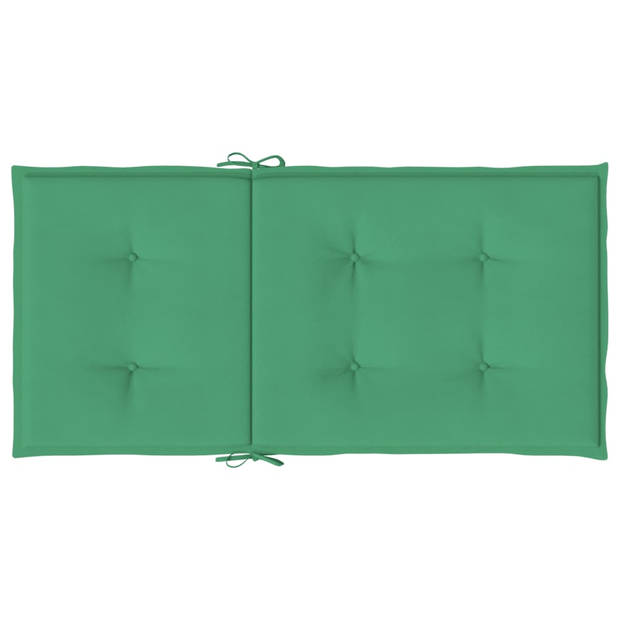 vidaXL Tuinstoelkussens 6 st 100x50x3 cm oxford stof groen