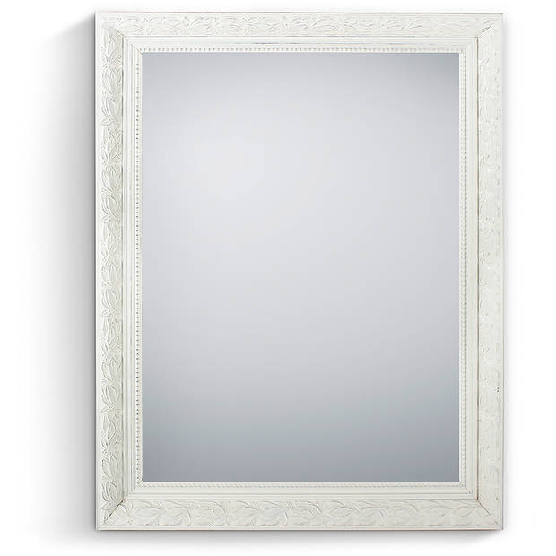 Spiegel - Trion Tonia - 55x70 - Wandspiegel in Frame - Oud Wit