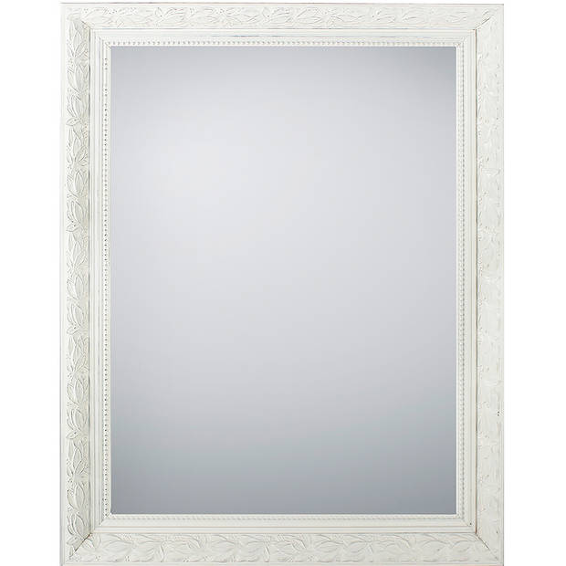 Spiegel - Trion Tonia - 55x70 - Wandspiegel in Frame - Oud Wit