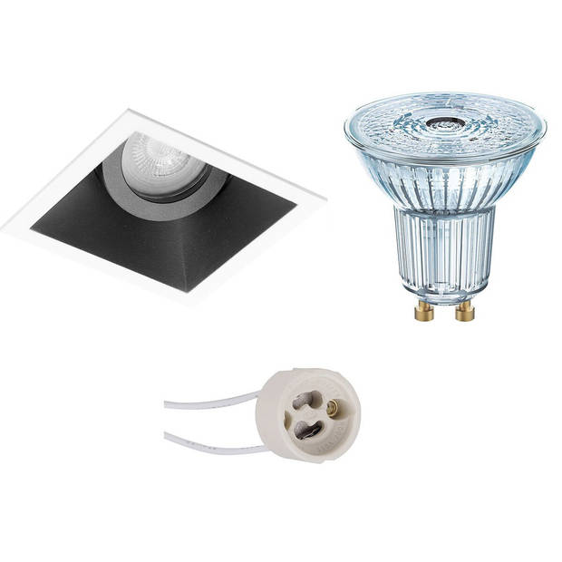 LED Spot Set - LEDVANCE Parathom PAR16 930 36D - Pragmi Zano Pro - GU10 Fitting - Dimbaar - Inbouw Vierkant - Mat