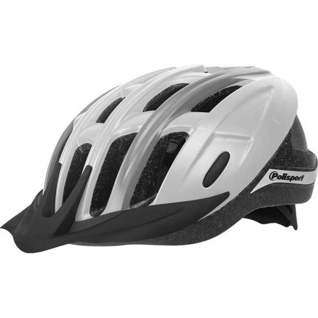 Polisport fietshelm Ride In 54-58 cm lichtgrijs/zwart