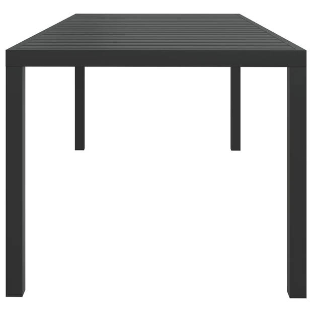 vidaXL Tuintafel 185x90x74 cm aluminium en HKC zwart