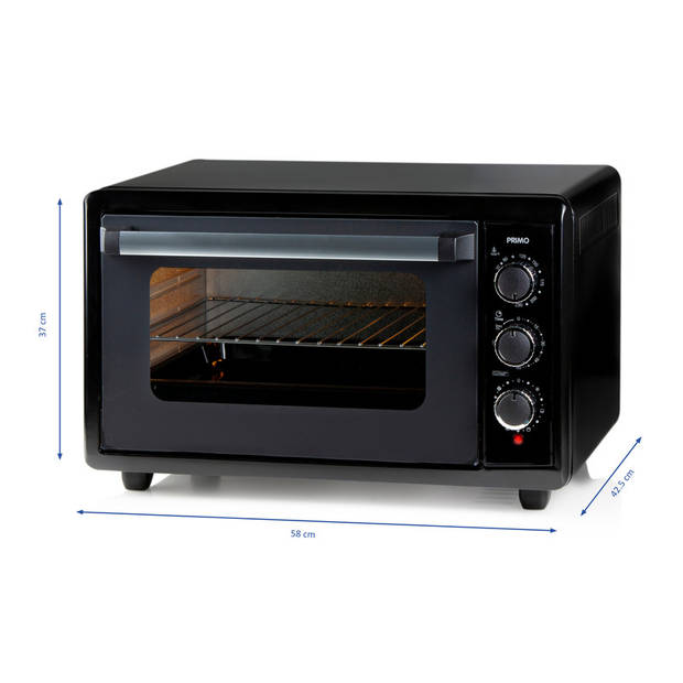 PRIMO PR253OV Oven - Hetelucht & Grill - Vrijstaand - 42L - Zwart
