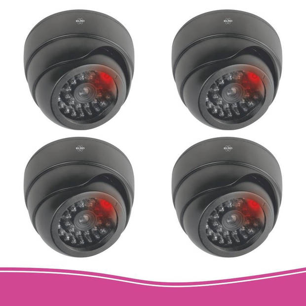 ELRO CDD17F Dummy Dome Camera - Draaibaar - met Flash Light & IR LED's 4-Pack