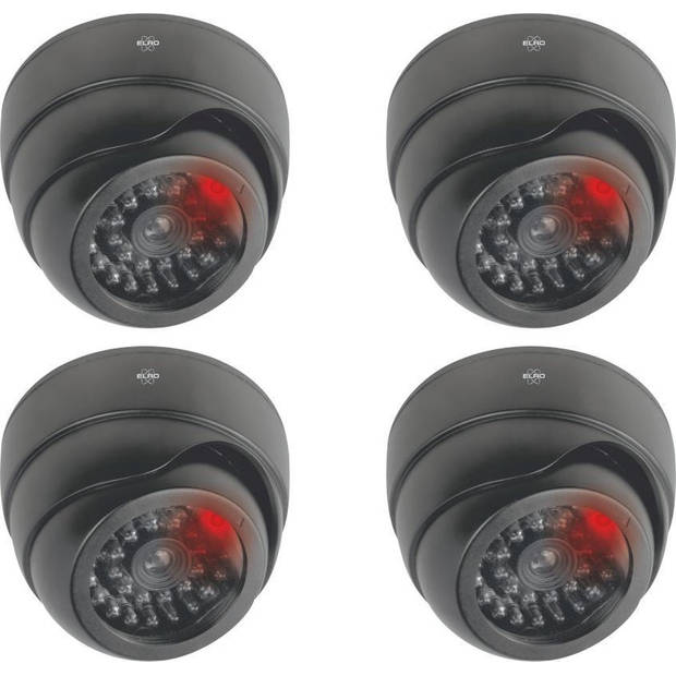 ELRO CDD17F Dummy Dome Camera - Draaibaar - met Flash Light & IR LED's 4-Pack