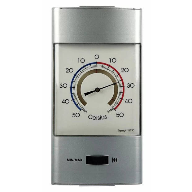 Thermometer min/max voor in kas - metaal - 32 cm - Buitenthermometers