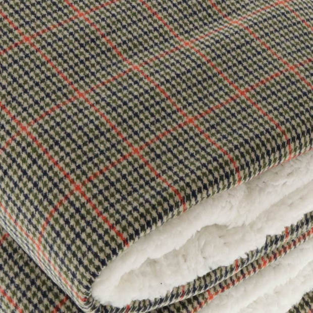 Unique Living Eton fleece plaid - Fleece polyester - 150x200 cm - Red