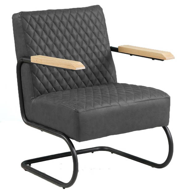 Industriële fauteuil Lars antraciet