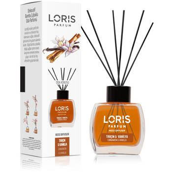 LORIS - Parfum - Geurstokjes - Huisgeur - Huisparfum - Cinnamon & Vanilla - 120ml