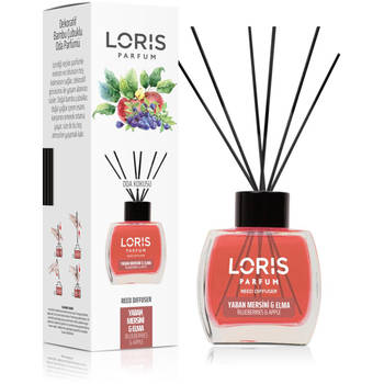 LORIS - Parfum - Geurstokjes - Huisgeur - Huisparfum - Blueberries & Apple - 120ml