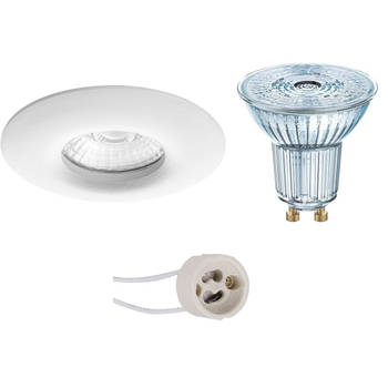 LED Spot Set - LEDVANCE Parathom PAR16 930 36D - Pragmi Luno Pro - Waterdicht IP65 - GU10 Fitting - Dimbaar - Inbouw