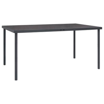 vidaXL Tuintafel 150x90x74 cm staal antracietkleurig