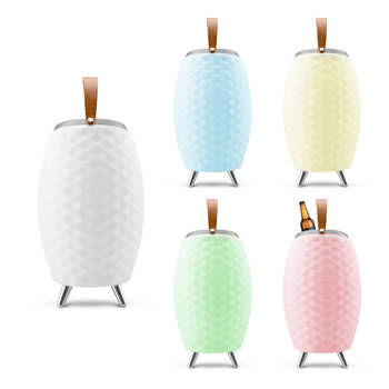 FlinQ Bali XL - Speaker Lamp - Draadloze Speaker - Wijnkoeler - Bluetooth - RGB - Wit
