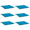 vidaXL Tuinstoelkussens 6 st 50x50x3 cm oxford stof blauw