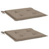 vidaXL Tuinstoelkussens 2 st 40x40x3 cm oxford stof taupe