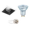 LED Spot Set - LEDVANCE Parathom PAR16 930 36D - Pragmi Zano Pro - GU10 Fitting - Dimbaar - Inbouw Vierkant - Mat