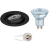 LED Spot Set - LEDVANCE Parathom PAR16 940 36D - Pragmi Delton Pro - GU10 Fitting - Dimbaar - Inbouw Rond - Mat Zwart -