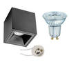 Opbouwspot Set - LEDVANCE Parathom PAR16 930 36D - Pragmi Cliron Pro - GU10 Fitting - Dimbaar - Opbouw Vierkant - Mat