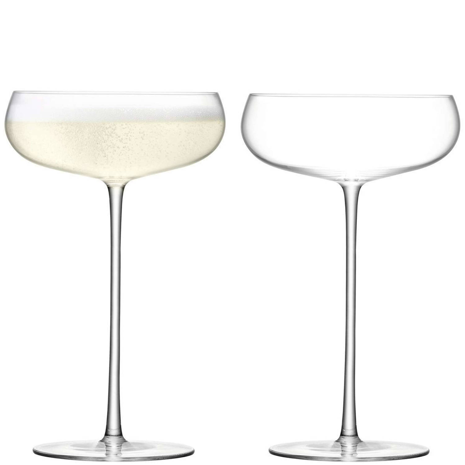 L.S.A. - Wine Culture Champagne Glas 320 ml Set van 2 Stuks - Glas - Transparant