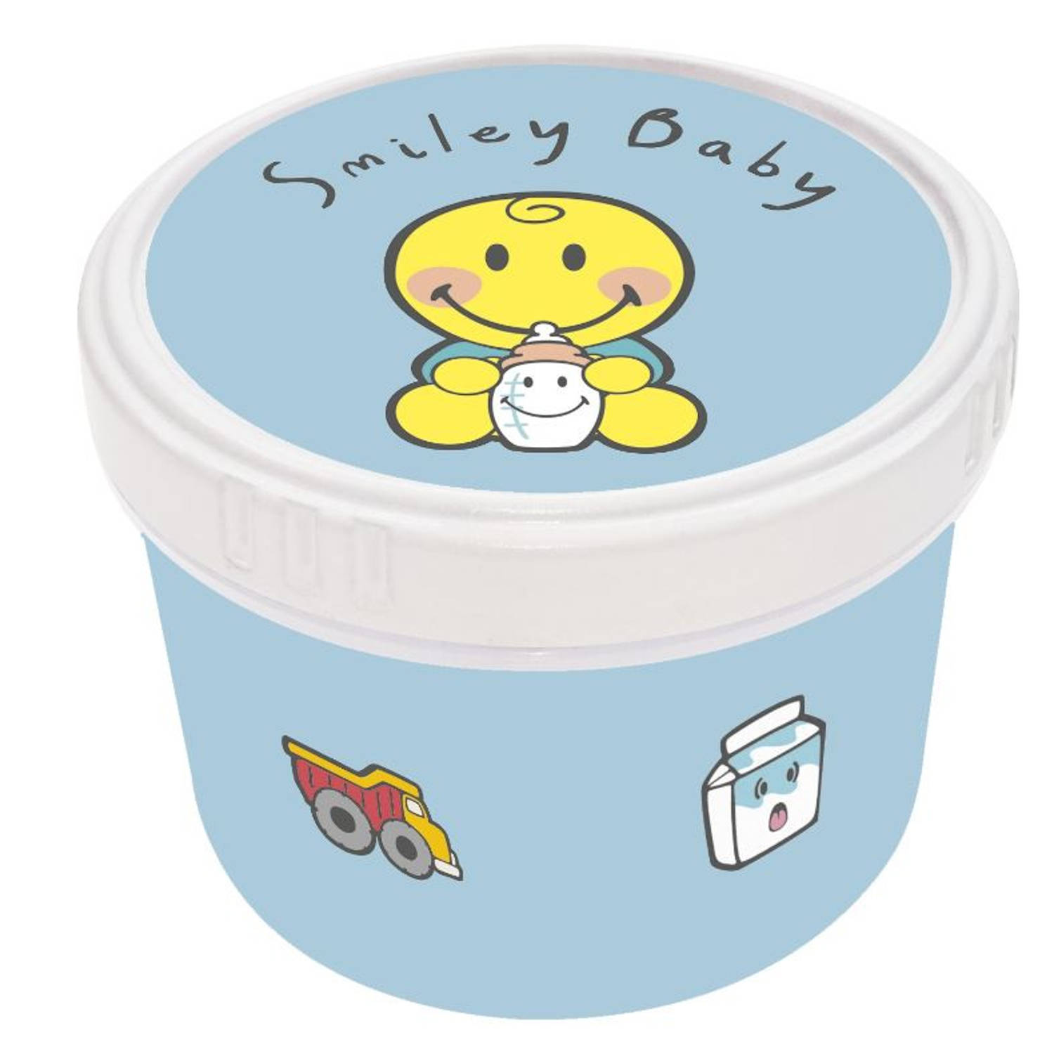 Zak!Designs Smiley Kinderen Snackbox - Boy - Melamine - Blauw