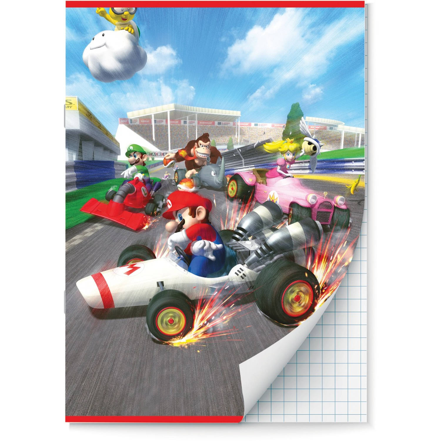 Mario Kart Schriften Ruit 10 Mm A4 4 Stuks