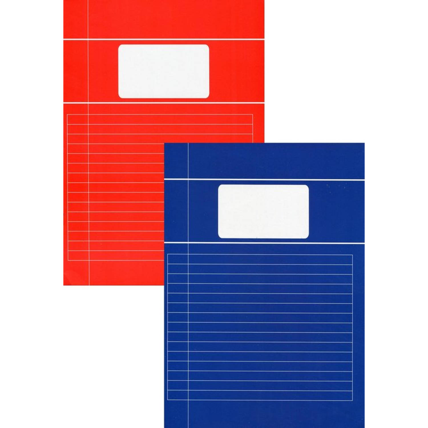 Benza - Basic Schriften A4 - Blauw en rood - 6 stuks | Blokker