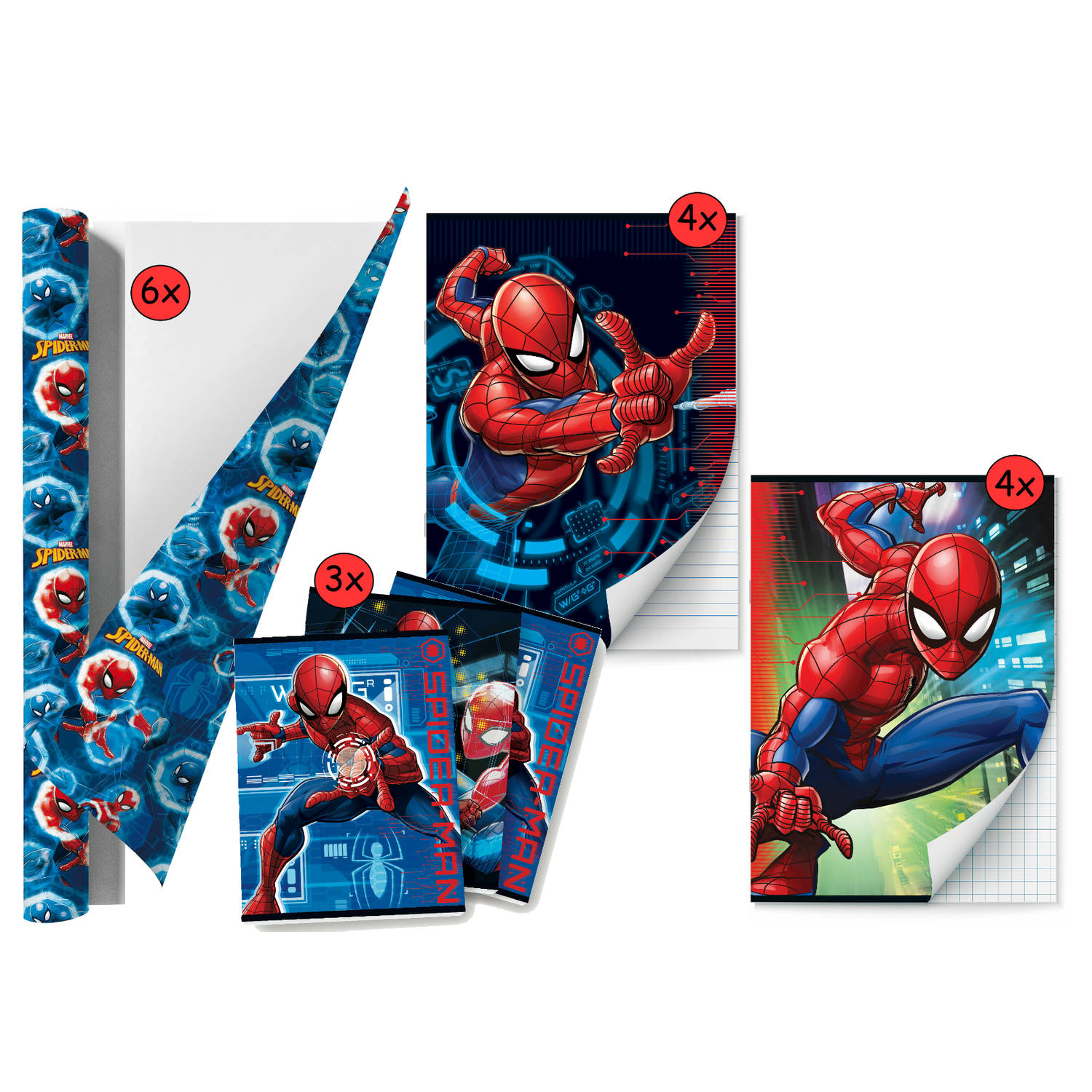 Benza Spider-man - Back To School Schoolpakket - Kaftpapier Voor Schoolboeken En Schriften