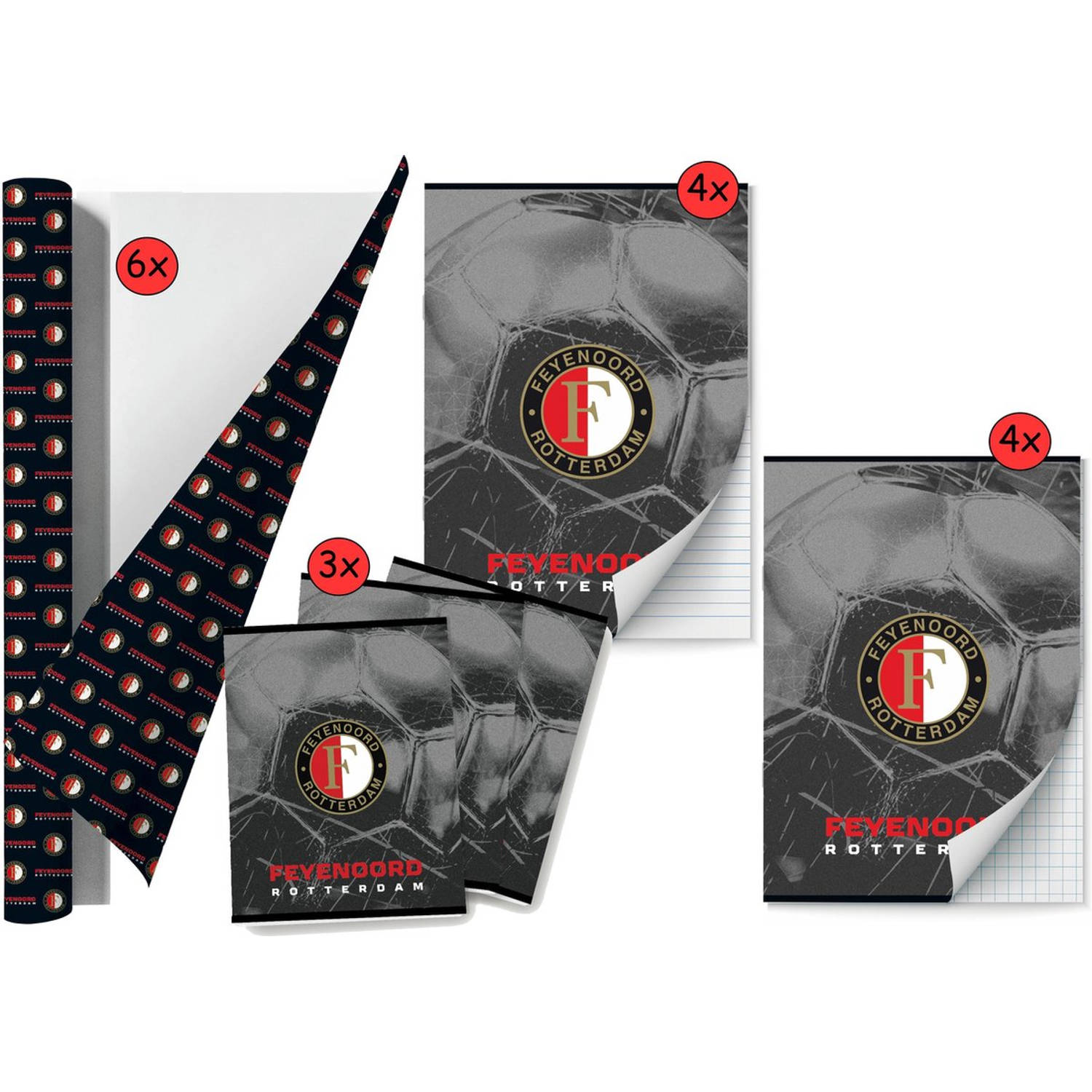 Benza Feyenoord - Back To School Schoolpakket - Kaftpapier Voor Schoolboeken En Schriften