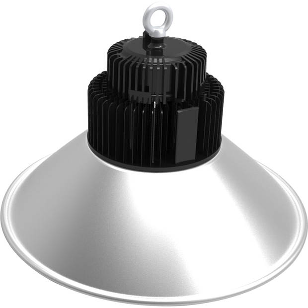 LED UFO High Bay 150W - Aigi Mania - Magazijnverlichting - Waterdicht IP65 - Helder/Koud Wit 6000K - Mat Zwart -