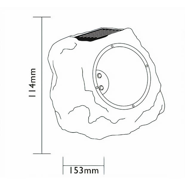 Luxform tuinverlichting Andes 15 x 11 cm polyresin bruin 3-pack