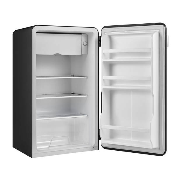 Tomado TRT4701B - Retro tafelmodel koelkast - 93 liter - 2 draagplateaus - zwart