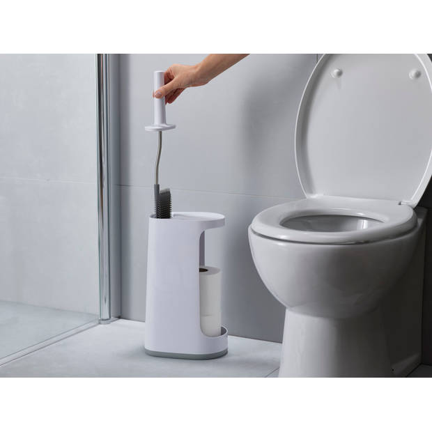 Joseph Joseph - Flex Store Toiletborstel met Extra Grote Houder - Kunststof - Wit