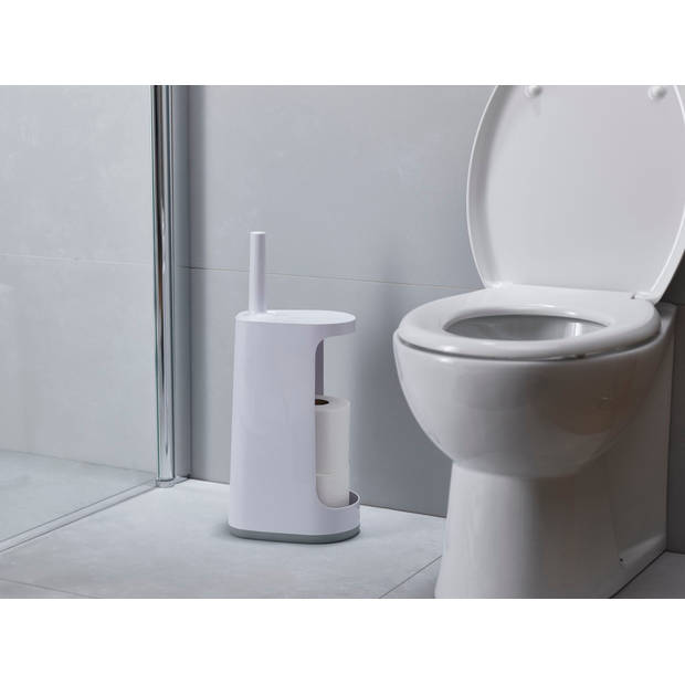 Joseph Joseph - Flex Store Toiletborstel met Extra Grote Houder - Kunststof - Wit