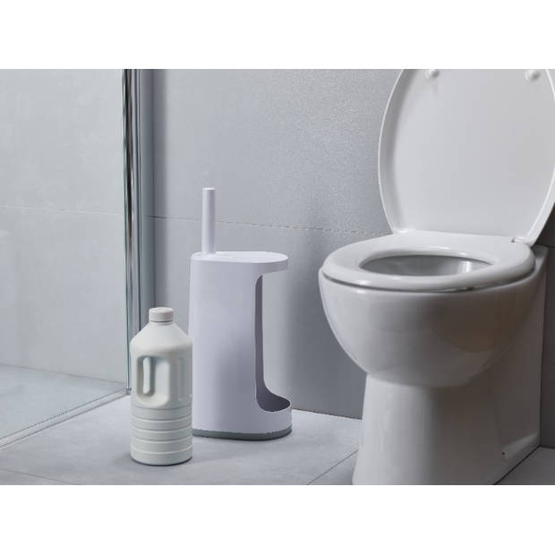 Joseph Joseph - Flex Store Toiletborstel met Extra Grote Houder - Kunststof - Wit