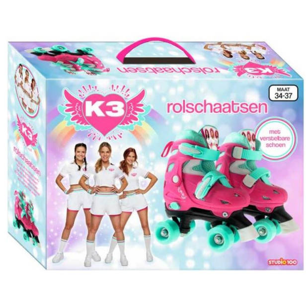 Studio 100 rolschaatsen K3 Dromen meisjes roze/mintgroen mt 34-37