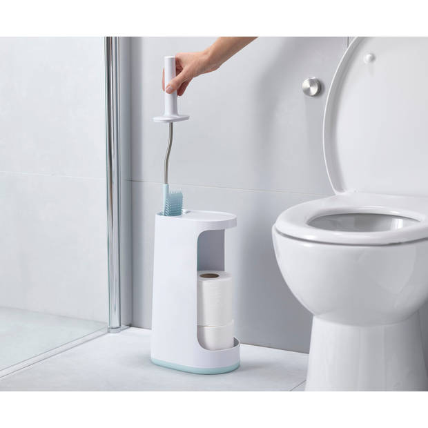 Joseph Joseph - Flex Store Toiletborstel met Extra Grote Houder - Kunststof - Wit