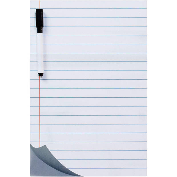 I-Total magnetisch whiteboard 30 x 20 cm papier wit 2-delig | Blokker