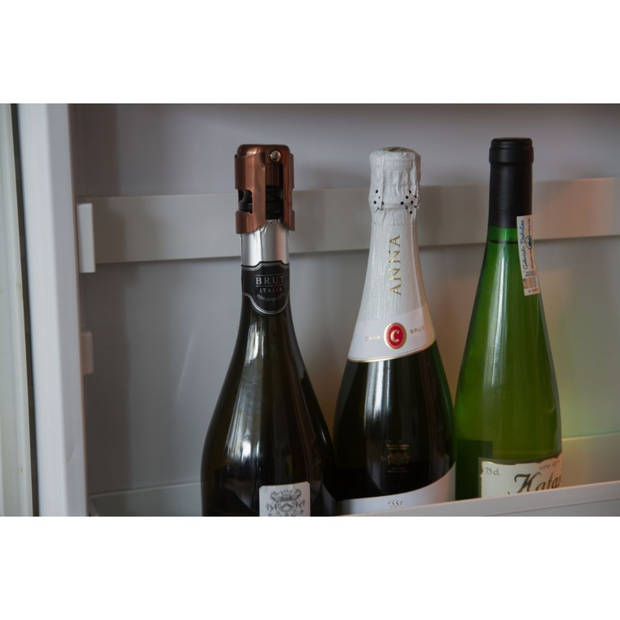 BarCraft wijnstopper Champagne 13 x 3,5 x 5,5 cm RVS koper