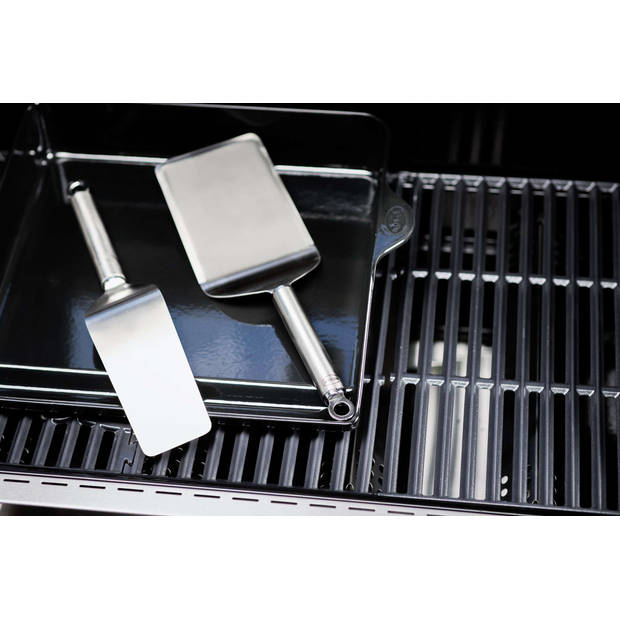 Rösle Barbecue - BBQ Accessoire Plancha Spatel Breed - Roestvast Staal - Zilver