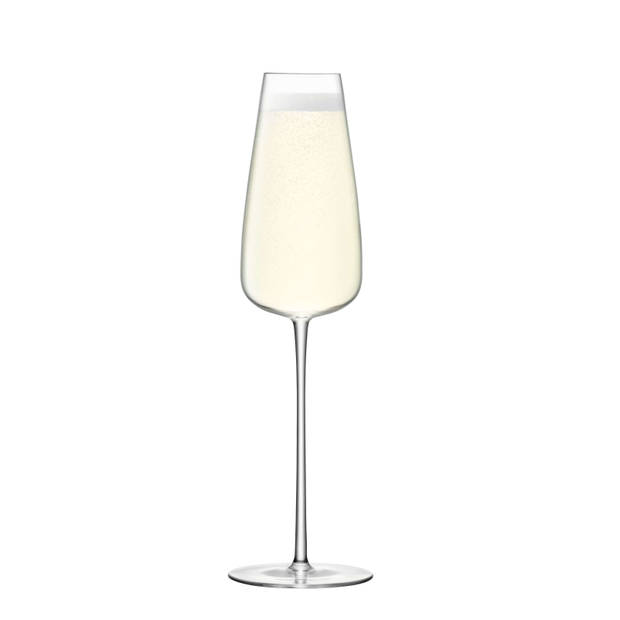 L.S.A. - Wine Culture Champagne Flute 330 ml Set van 2 Stuks - Glas - Transparant