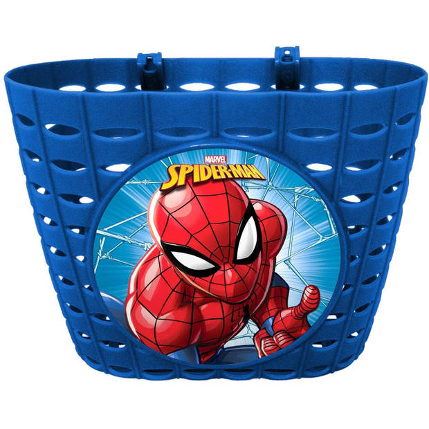 Disney fietsmandje Spider-Man jongens 12 x 20 cm blauw