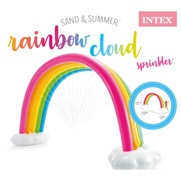 Intex opblaas Regenboog XXL 300 x 180 cm pvc