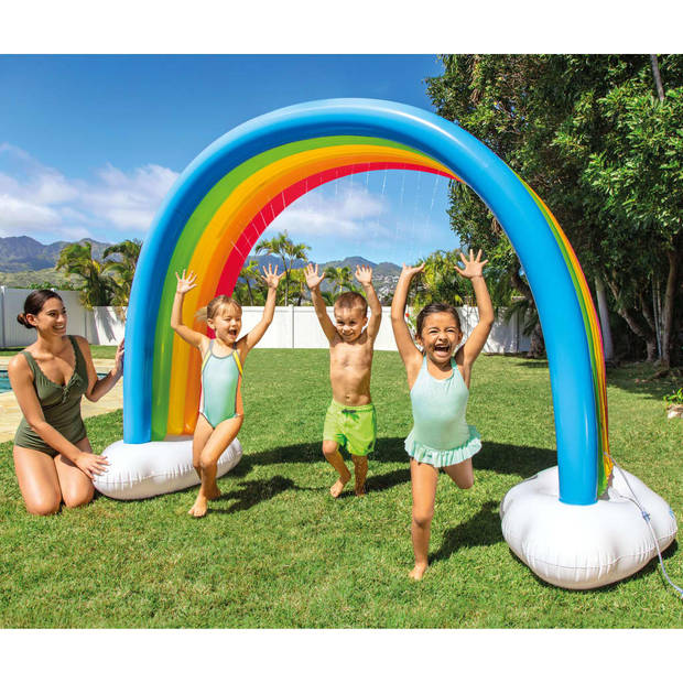 Intex opblaas Regenboog XXL 300 x 180 cm pvc