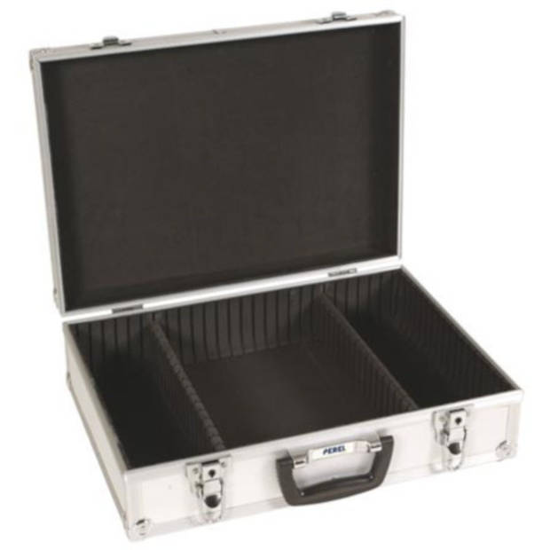 Perel gereedschapskoffer 42,5 x 30,5 cm aluminium zilver