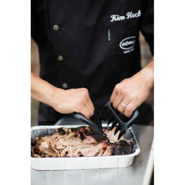 Rösle Barbecue - BBQ Accessoire Vorken Pulled Pork Set met 2 Stuks - Roestvast Staal - Zwart