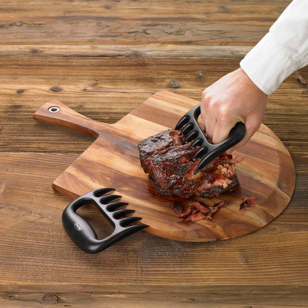 Rösle Barbecue - BBQ Accessoire Vorken Pulled Pork Set met 2 Stuks - Roestvast Staal - Zwart
