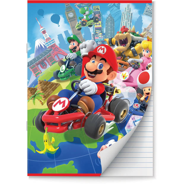 Mario Kart schriften Lijn A4 - 2 stuks