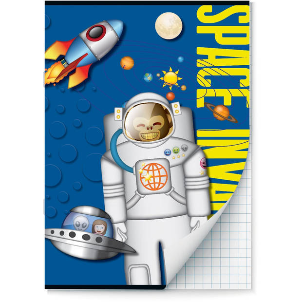 Emoji - Space Monkey schriften Ruit 10 mm A4 - 2 stuks