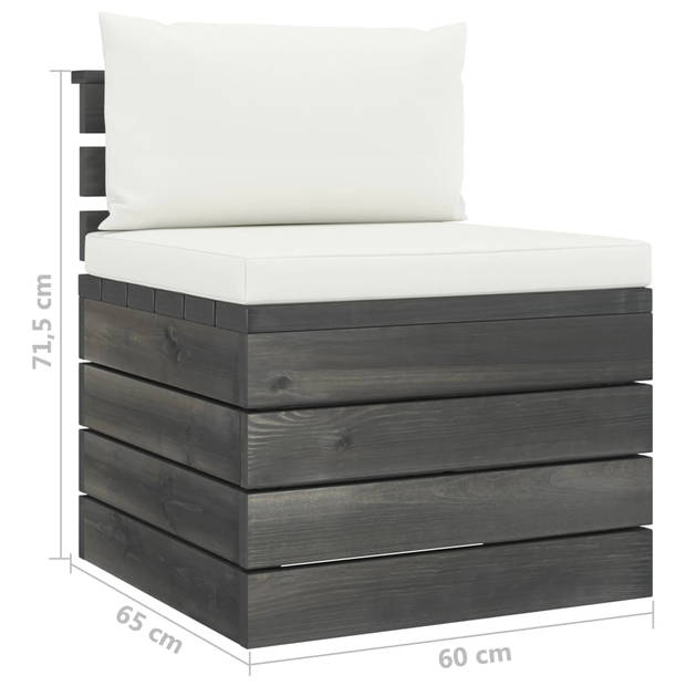 vidaXL 8-delige Loungeset pallet met kussens massief grenenhout